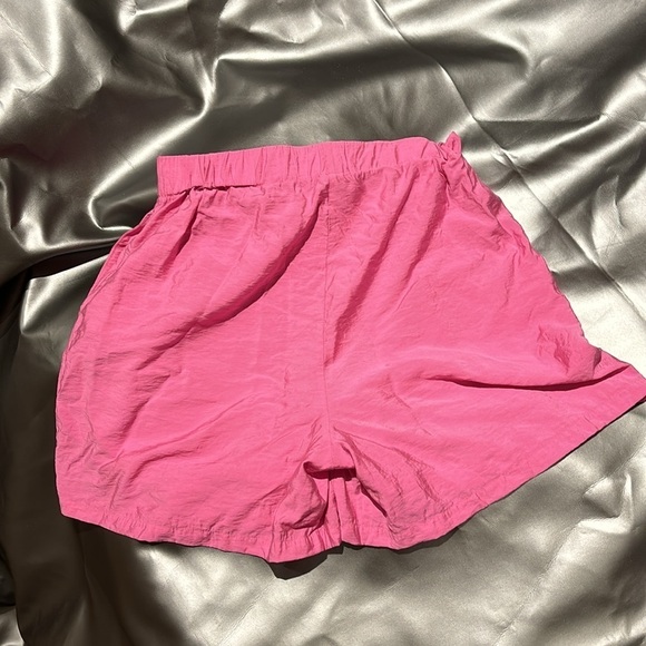 Only AMARE bubble gum pink elastic waist snort with pockets Sz L - Picture 9 of 11